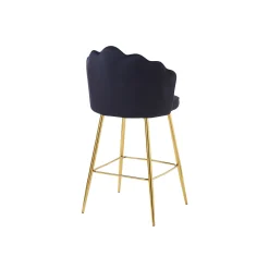 Barkrukken^Huisenthuis Barkruk Chanelle Velvet – Set van 2 Zwart