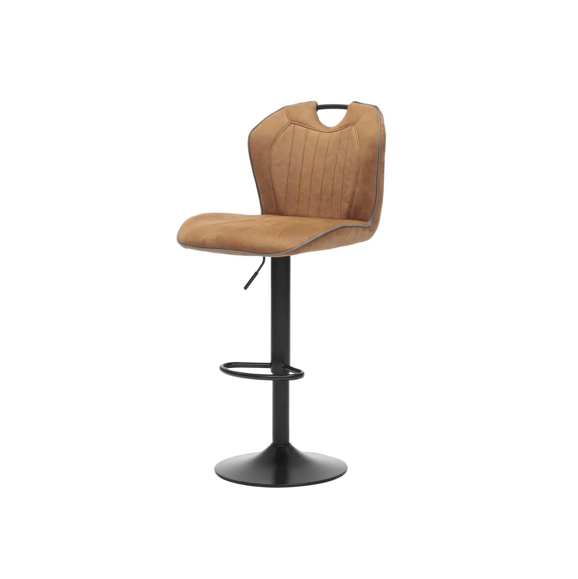 Barkrukken^Huisenthuis Barkruk Duuk Stof – Set van 2 Cognac