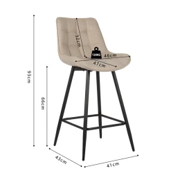 Barkrukken^Huisenthuis Barkruk Johanna Beige – Set van 2
