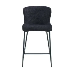 Barkrukken^Huisenthuis Barkruk Jolie Bouclé Donkergrijs – Set van 2
