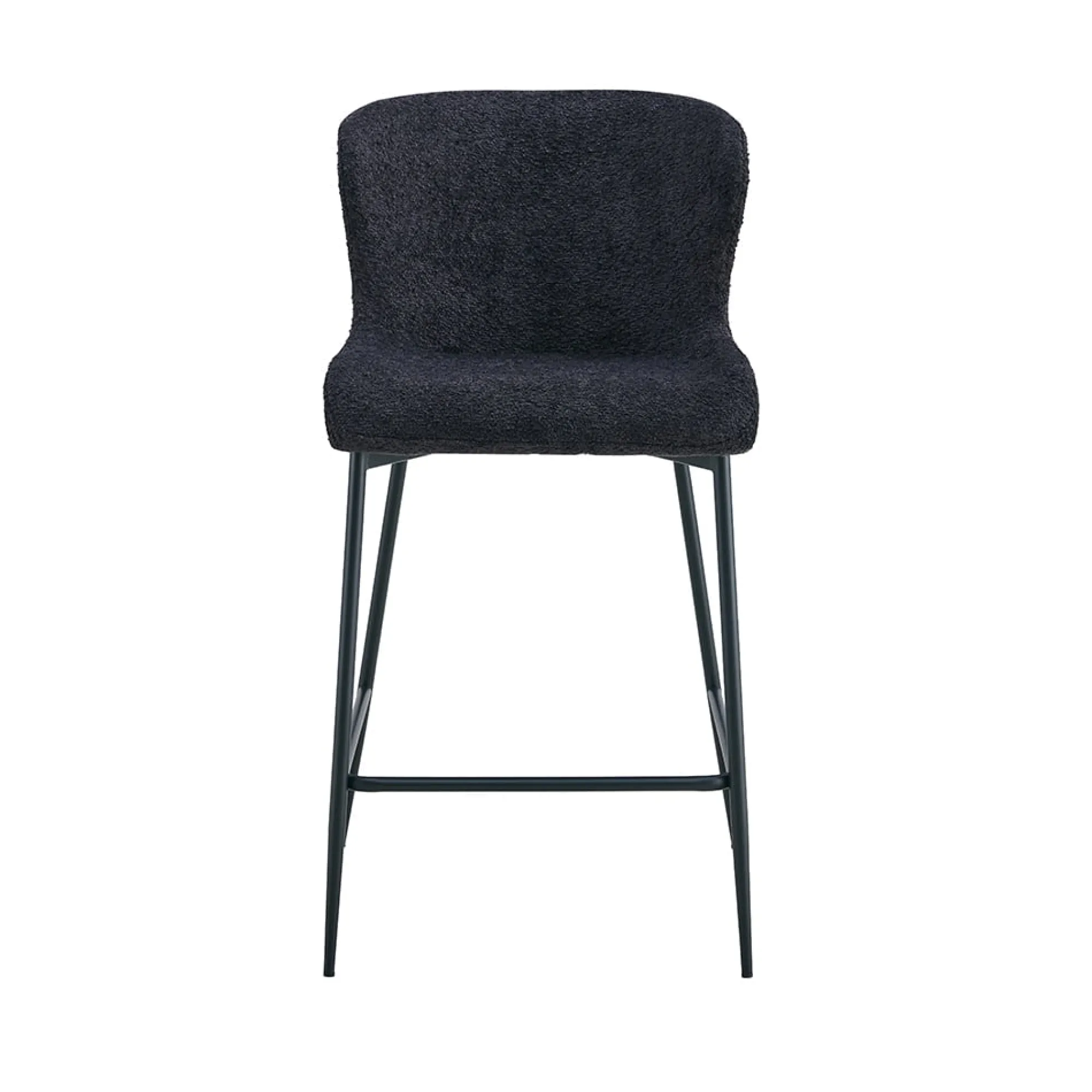 Barkrukken^Huisenthuis Barkruk Jolie Bouclé Donkergrijs – Set van 2