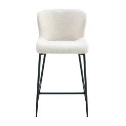 Barkrukken^Huisenthuis Barkruk Jolie Bouclé Ecru – Set van 2