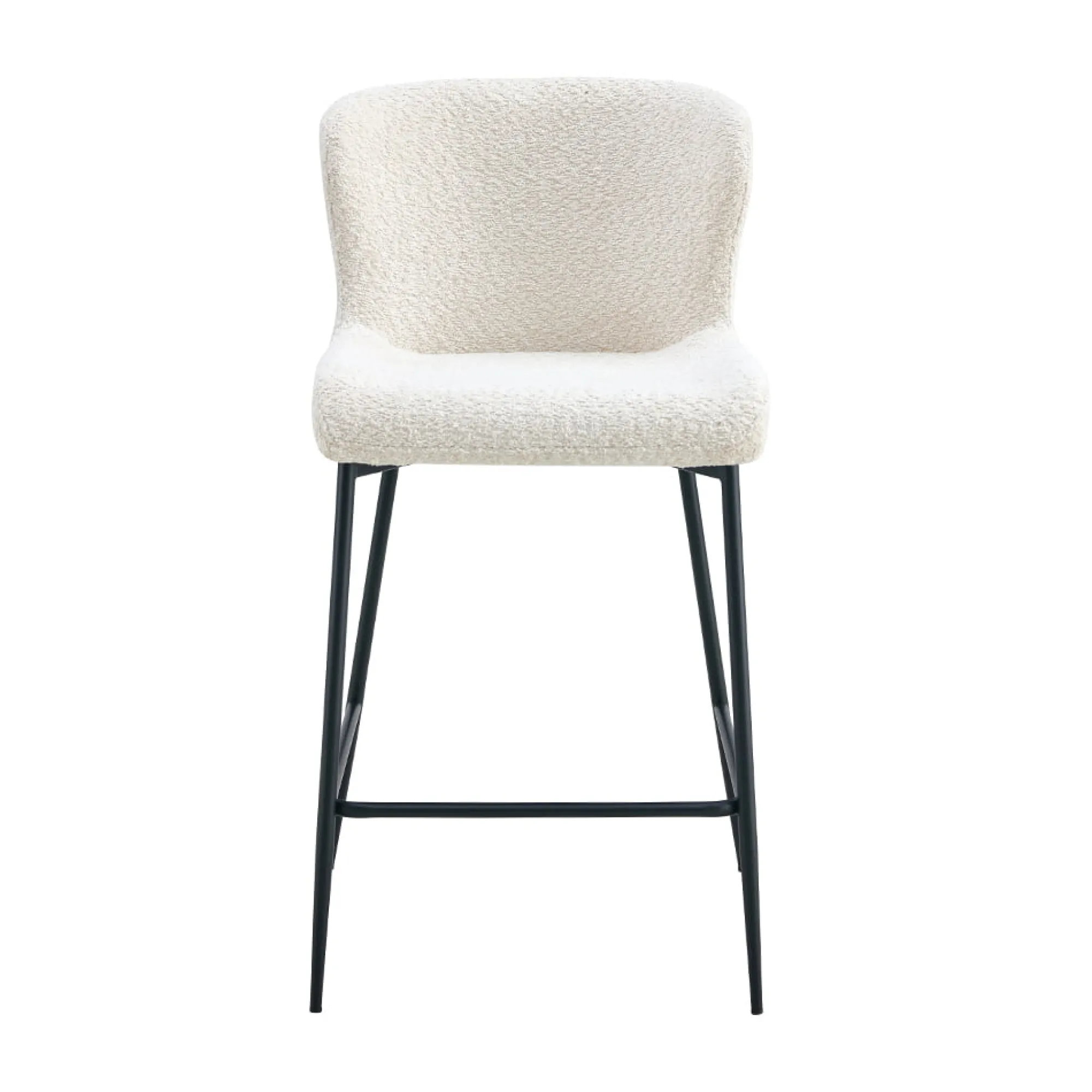 Barkrukken^Huisenthuis Barkruk Jolie Bouclé Ecru – Set van 2