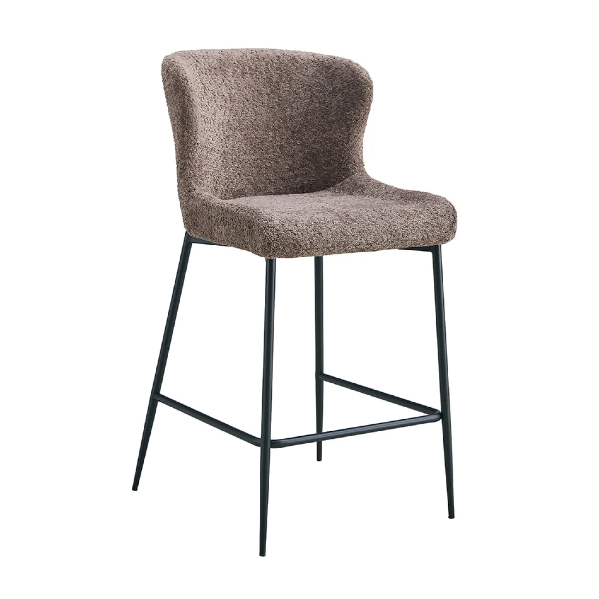 Barkrukken^Huisenthuis Barkruk Jolie Bouclé Zand – Set van 2