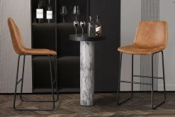 Barkrukken^Huisenthuis Barkruk Logan Kunstleer – Set van 2 Cognac