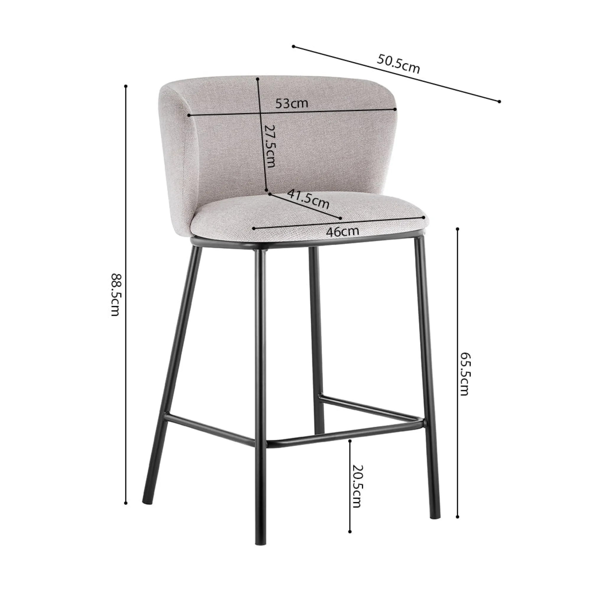 Barkrukken^Huisenthuis Barkruk Lynn – Set van 2 Beige