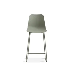 Eetkamerstoelen^Huisenthuis Barkruk Penny Grijs-Groen – Set van 2 Grijs, Groen