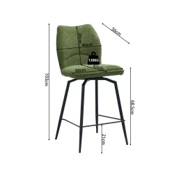 Barkrukken^Huisenthuis Barkruk Quincy Groen – Set van 2