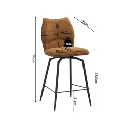 Barkrukken^Huisenthuis Barkruk Quincy Roest – Set van 2
