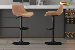 Barkrukken^Huisenthuis Barkruk Sepp – Set van 2 Cognac