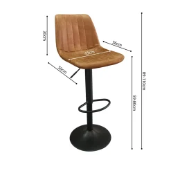 Barkrukken^Huisenthuis Barkruk Ufuk – Set van 2 Cognac