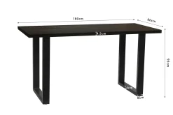 Eetkamertafels^Huisenthuis Bartafel Luka 180cm Zwart