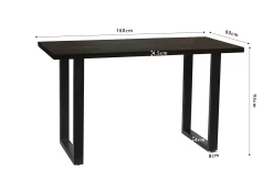 Eetkamertafels^Huisenthuis Bartafel Luka 160cm Zwart