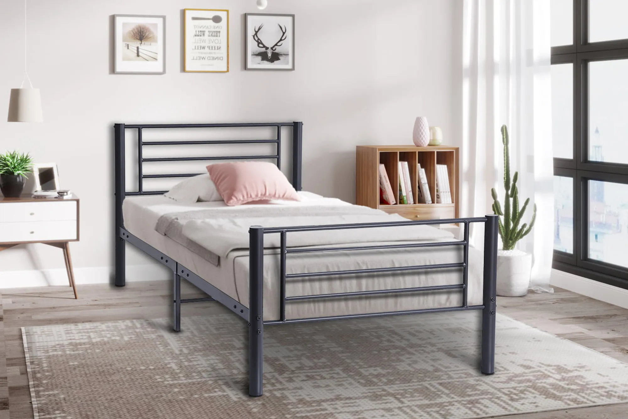 Kinderbedden^Huisenthuis Bed Becky Metaal 90×200 cm