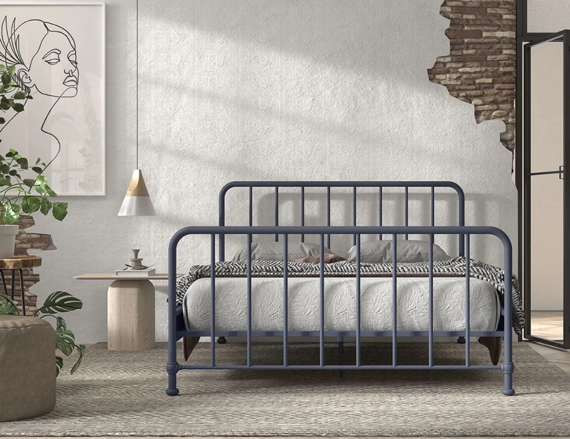 Kinderbedden|Bedden^Huisenthuis Bed Jay 160×200 cm Blauw