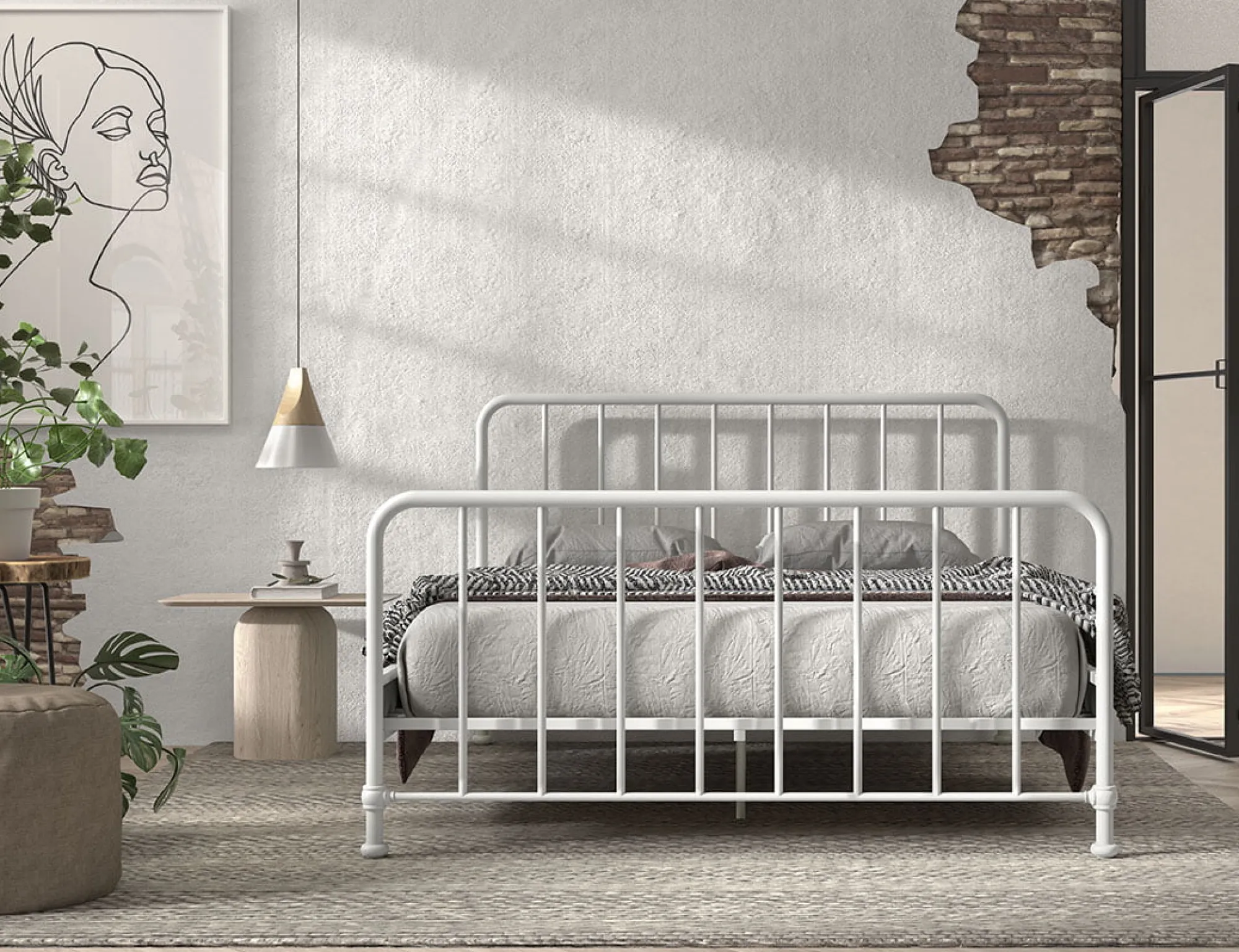 Kinderbedden|Bedden^Huisenthuis Bed Jay 160×200 cm Wit