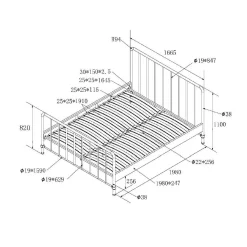 Kinderbedden|Bedden^Huisenthuis Bed Jay 160×200 cm Wit