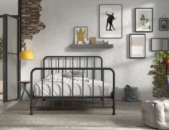 Kinderbedden|Bedden^Huisenthuis Bed Jay 140×200 cm Zwart