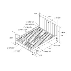 Kinderbedden|Bedden^Huisenthuis Bed Jay 140×200 cm Zwart