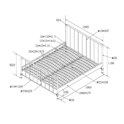 Kinderbedden|Bedden^Huisenthuis Bed Jay 160×200 cm Zwart