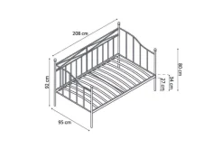 Kinderbedden^Huisenthuis Bed Mabel 90x200cm Wit