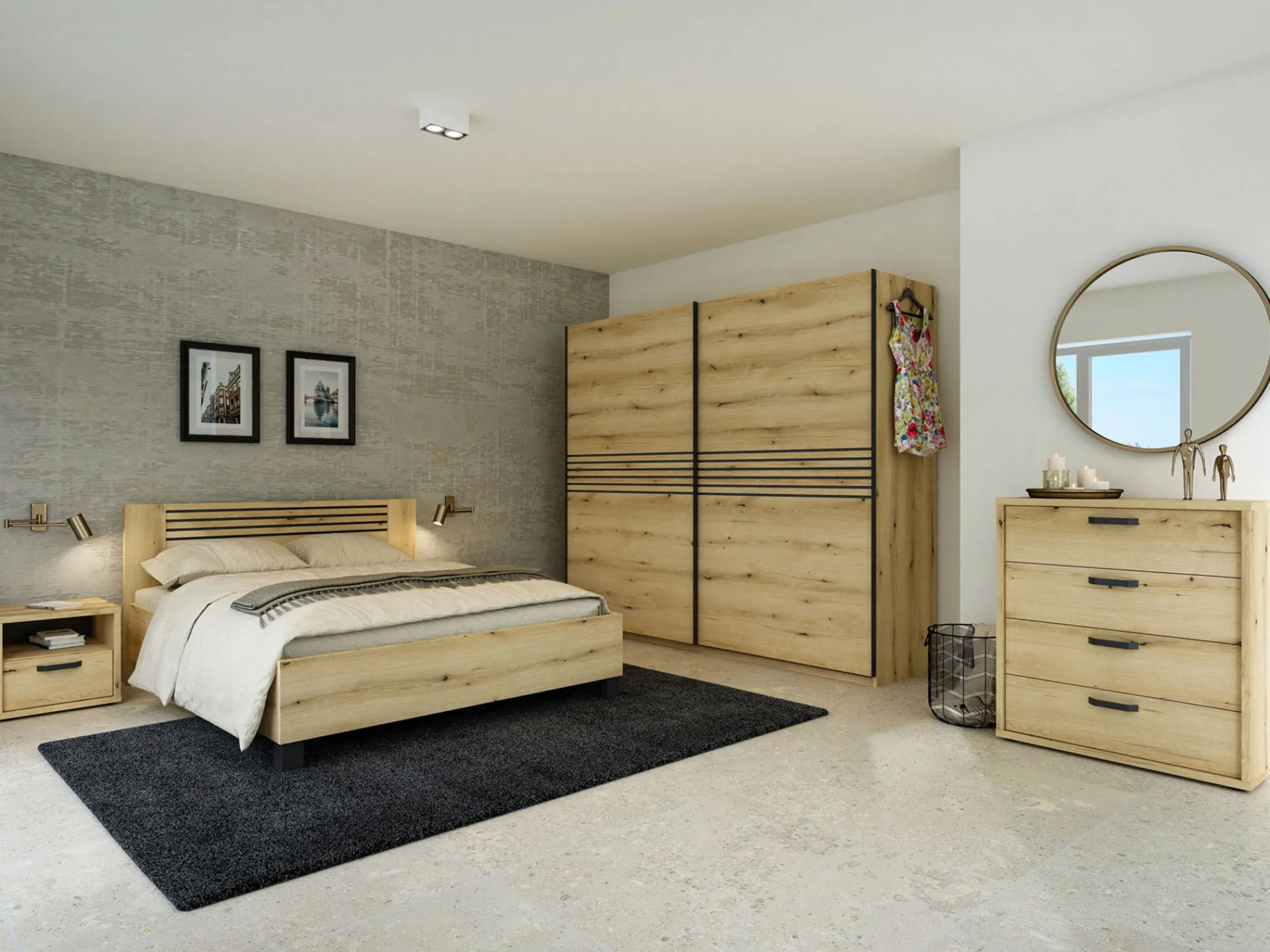 Bedden^Huisenthuis Bed Mekong Eiken 140x200cm
