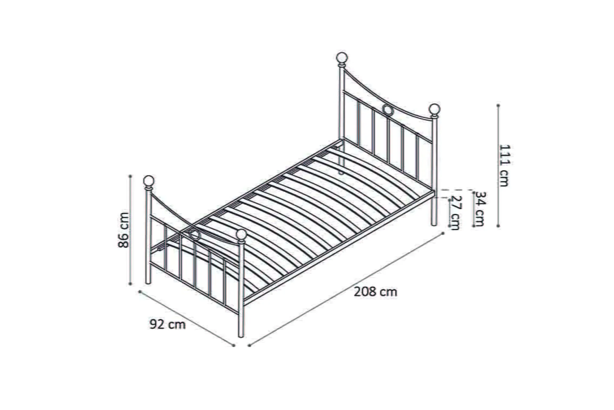 Kinderbedden|Bedden^Huisenthuis Bed Molly 90x200cm Zwart