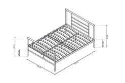 Kinderbedden|Bedden^Huisenthuis Bed Patrick Grijs 160x200cm