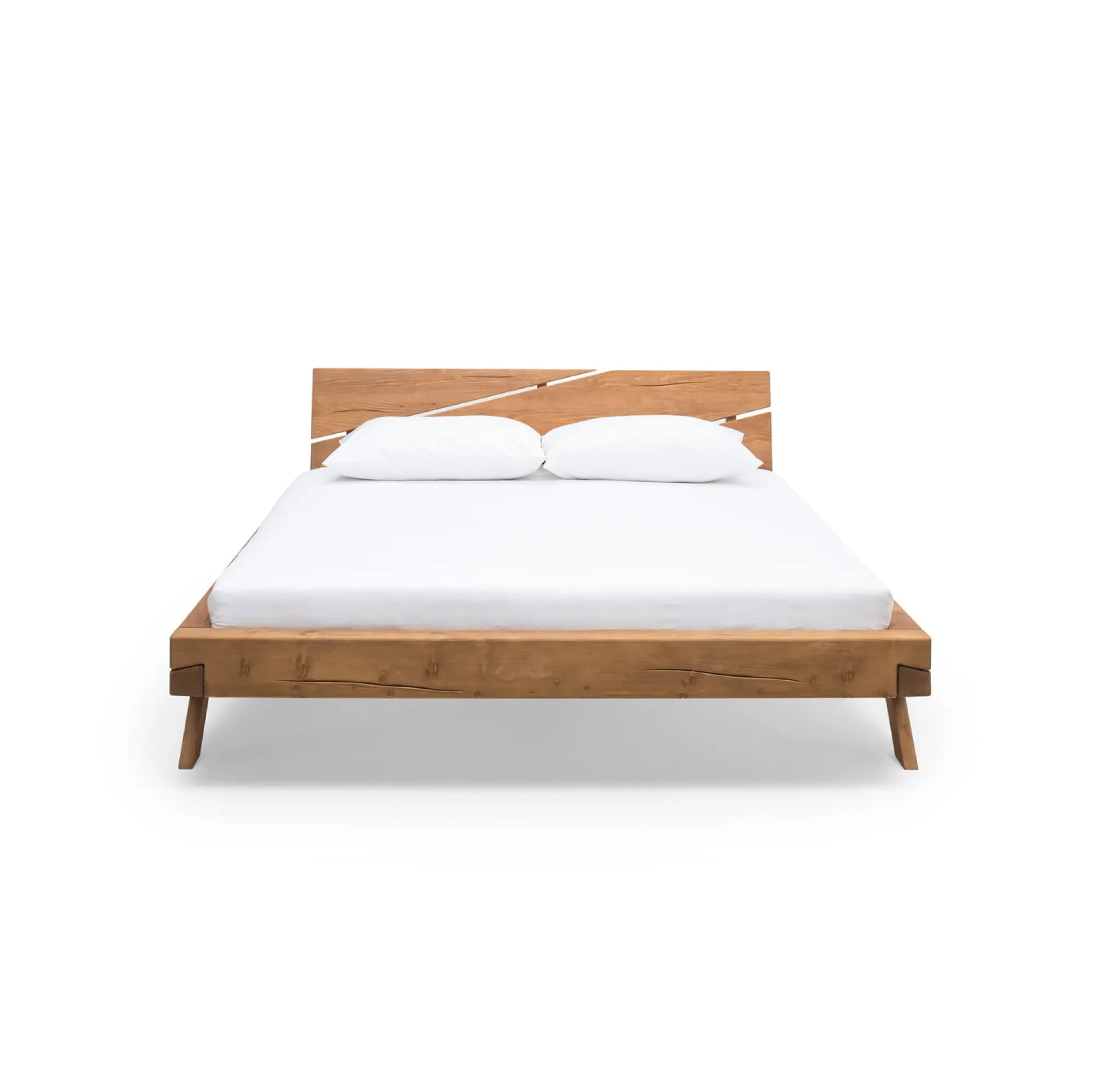 Bedden^Huisenthuis Bed Resi Vurenhout 140x200cm
