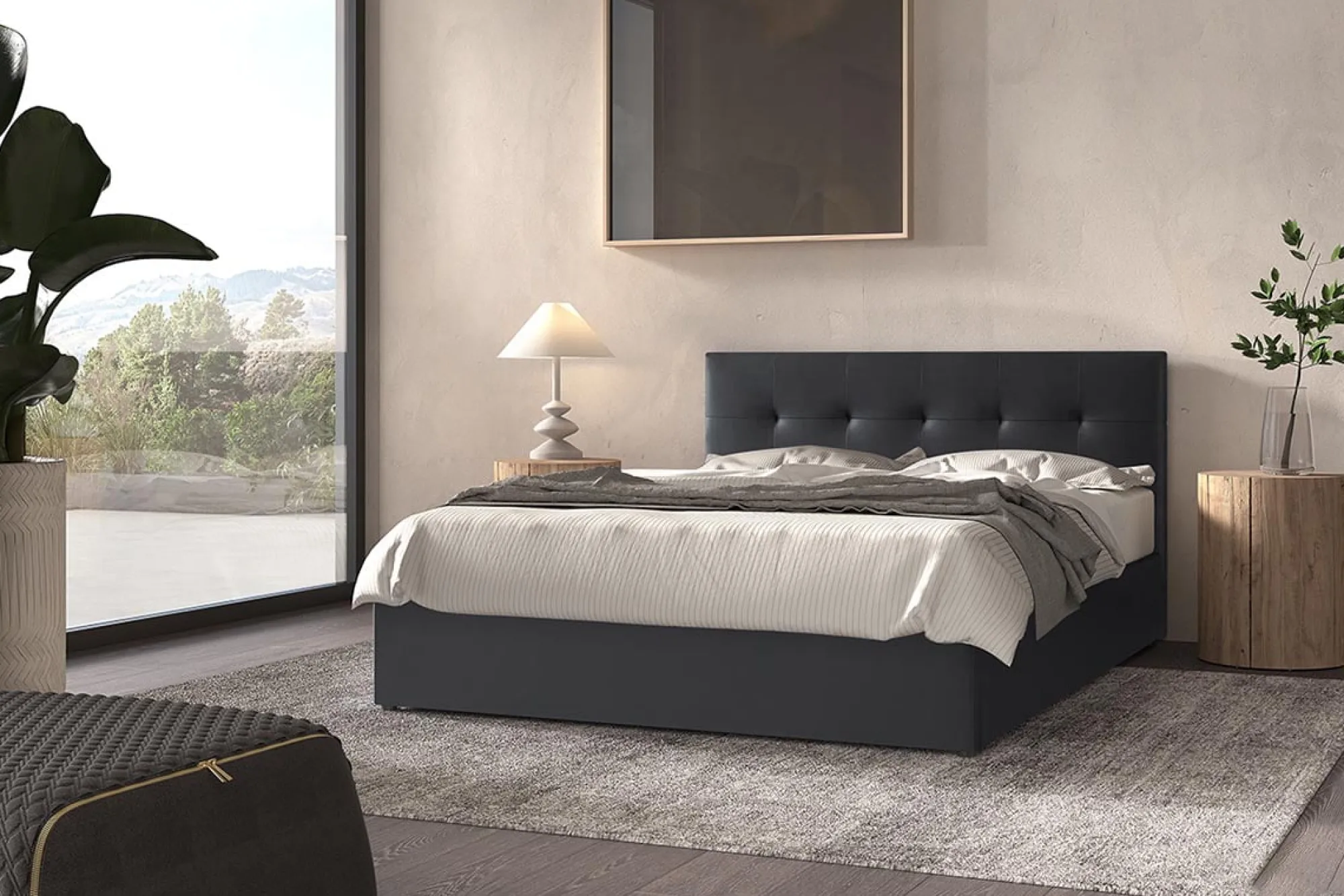 Bedden^Huisenthuis Bed Rianne Zwart 160x200cm