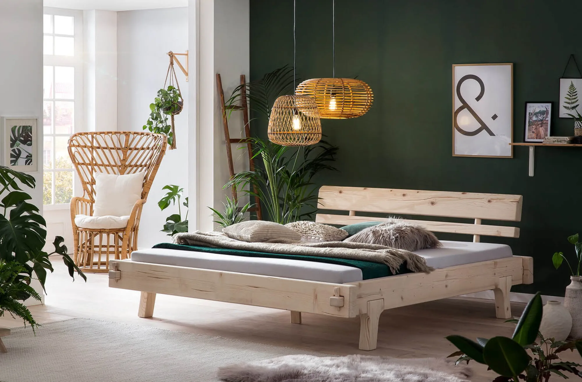 Bedden^Huisenthuis Bed Vaughn Sparrenhout 200x200cm