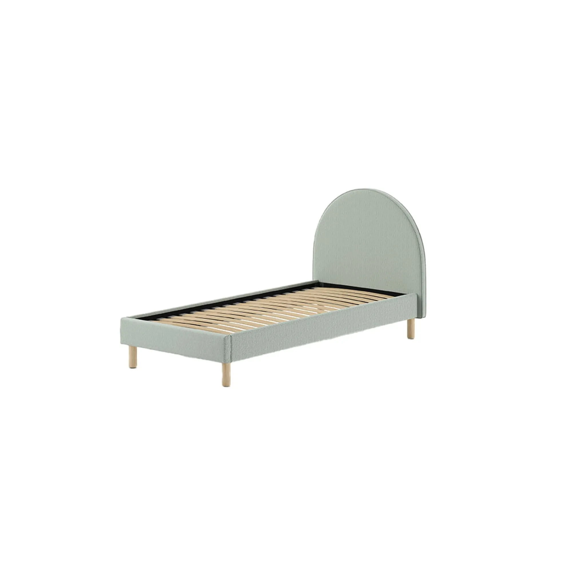 Kinderbedden|Bedden^Huisenthuis Bed Victoria Bouclé 90×200 cm Groen