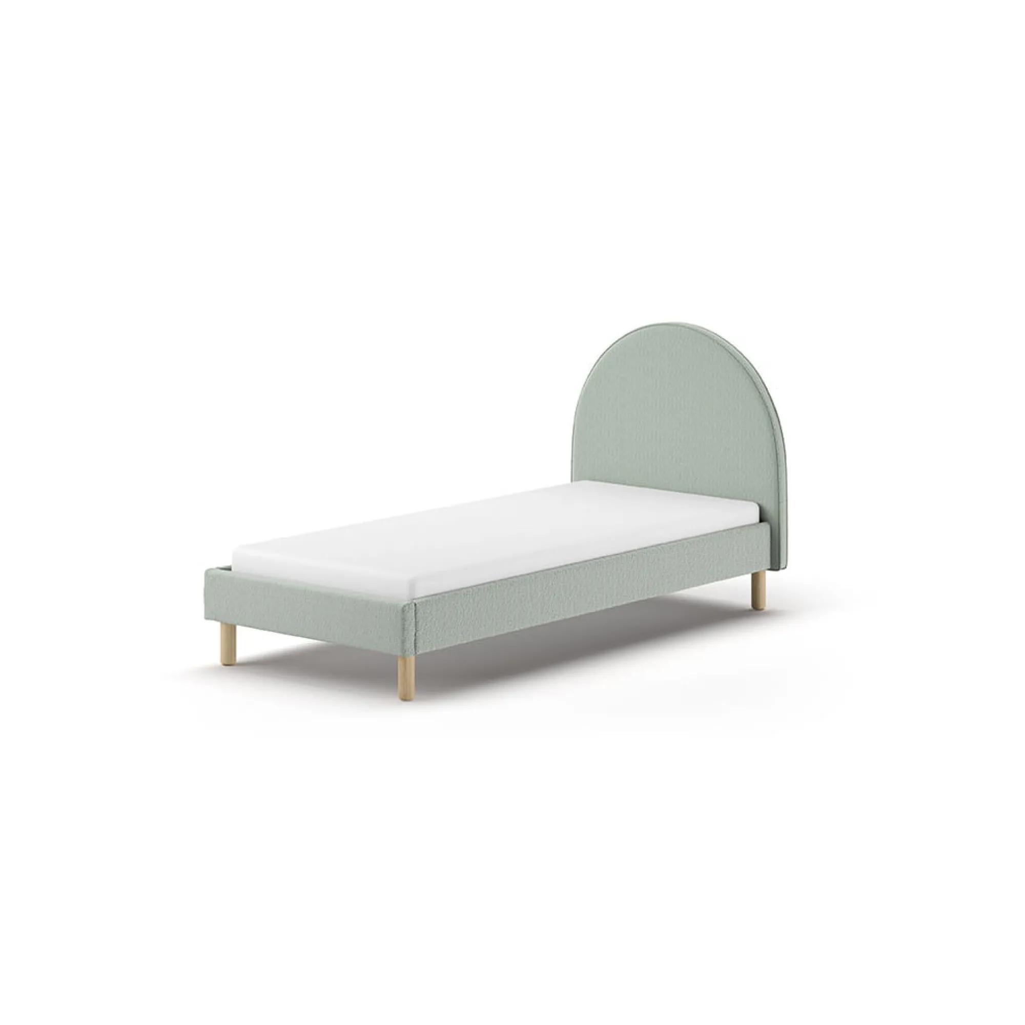Kinderbedden|Bedden^Huisenthuis Bed Victoria Bouclé 90×200 cm Groen