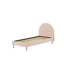 Kinderbedden|Bedden^Huisenthuis Bed Victoria Bouclé 90×200 cm Roze
