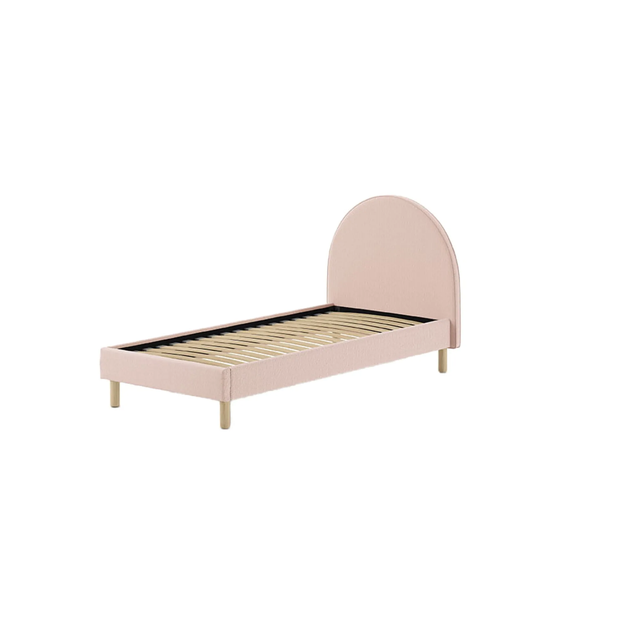 Kinderbedden|Bedden^Huisenthuis Bed Victoria Bouclé 90×200 cm Roze