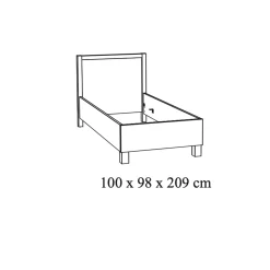Kinderbedden|Bedden^Huisenthuis Bed Yumi Eiken 90x200cm