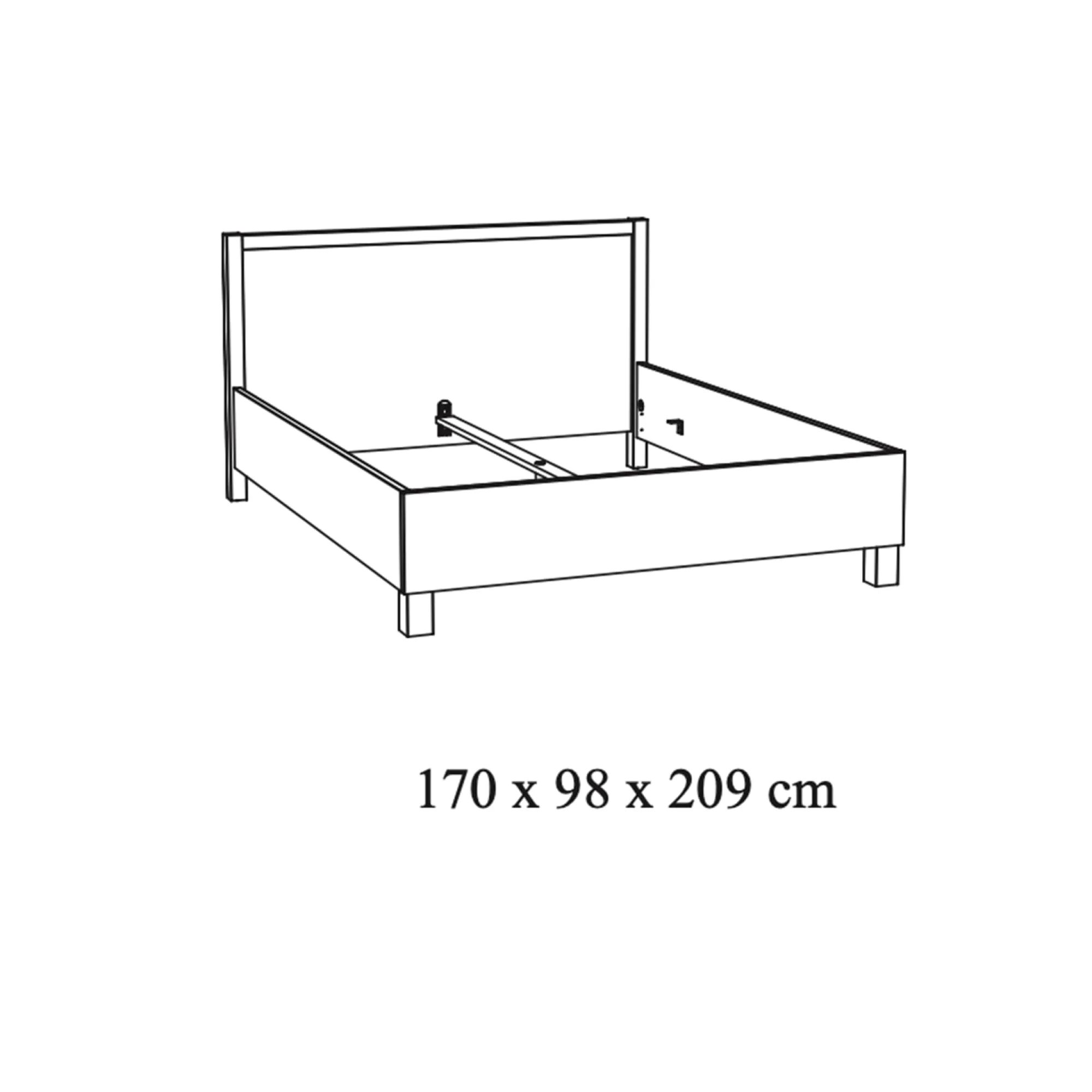 Bedden^Huisenthuis Bed Yumi Eiken 160x200cm