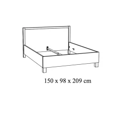 Bedden^Huisenthuis Bed Yumi Eiken 140x200cm