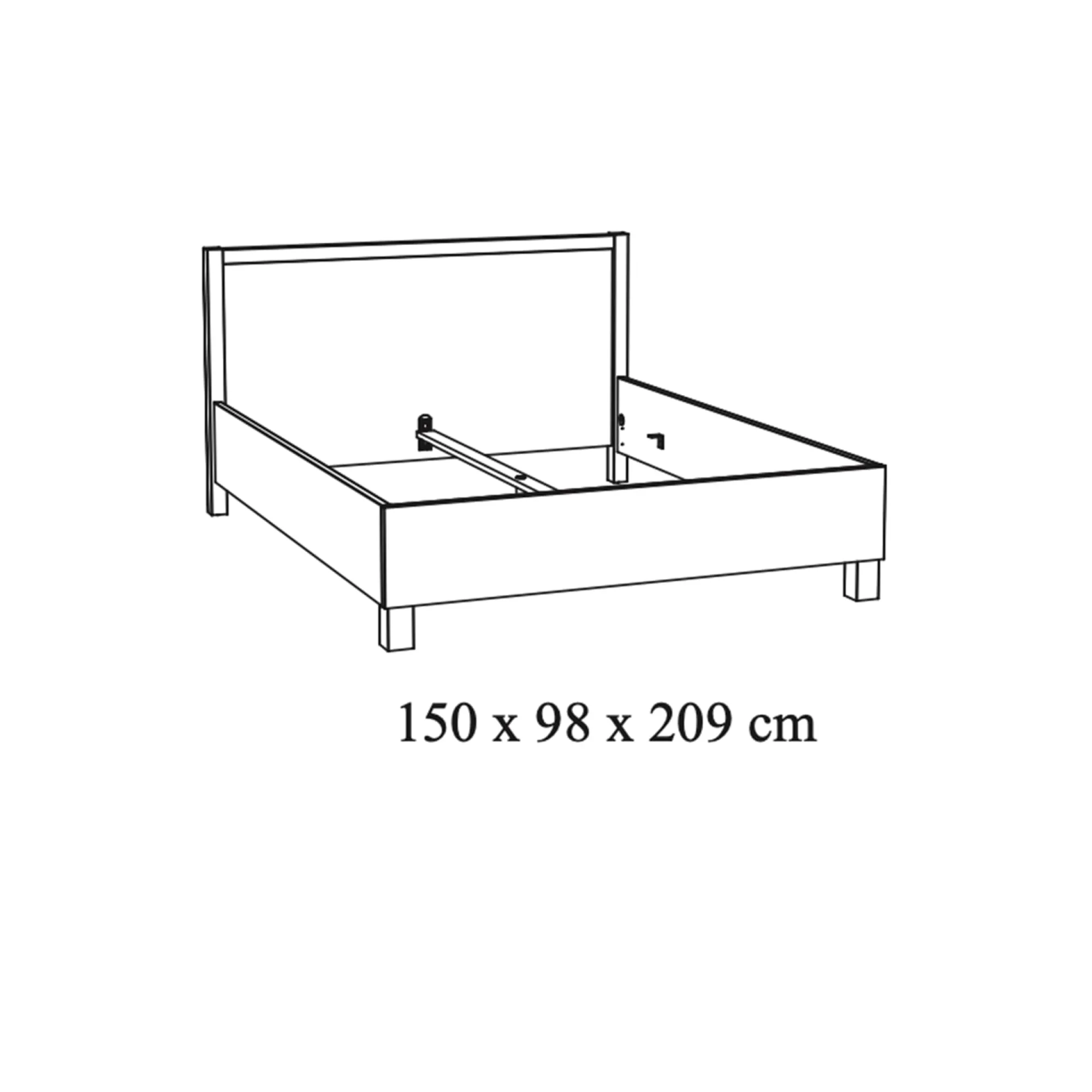 Bedden^Huisenthuis Bed Yumi Eiken 140x200cm