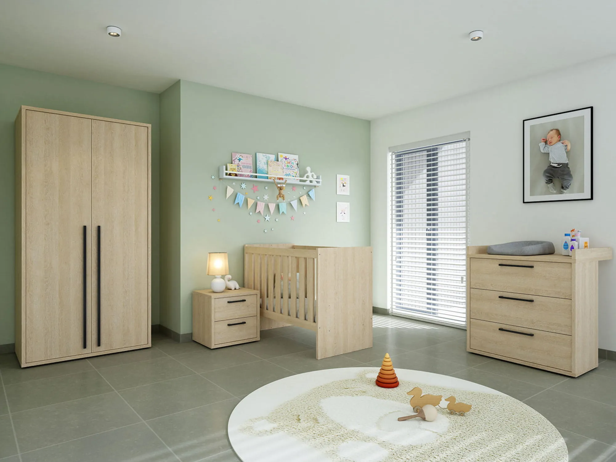 Bedden^Huisenthuis Bed Yumi Eiken 140x200cm