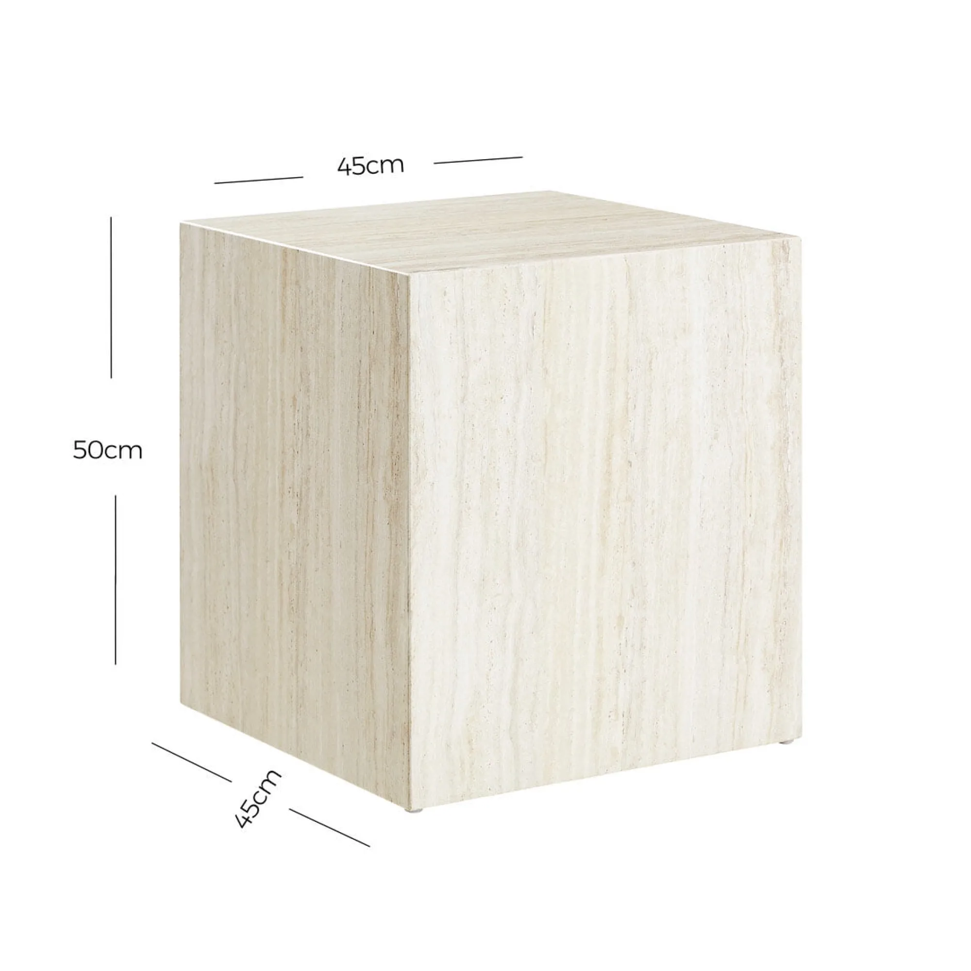Bijzettafels^Huisenthuis Bijzettafel Jip Travertine