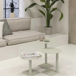 Bijzettafels^Huisenthuis Bijzettafel Merlijn Grijs 30 cm