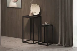 Bijzettafels^Huisenthuis Bijzettafel set Otis Zwart