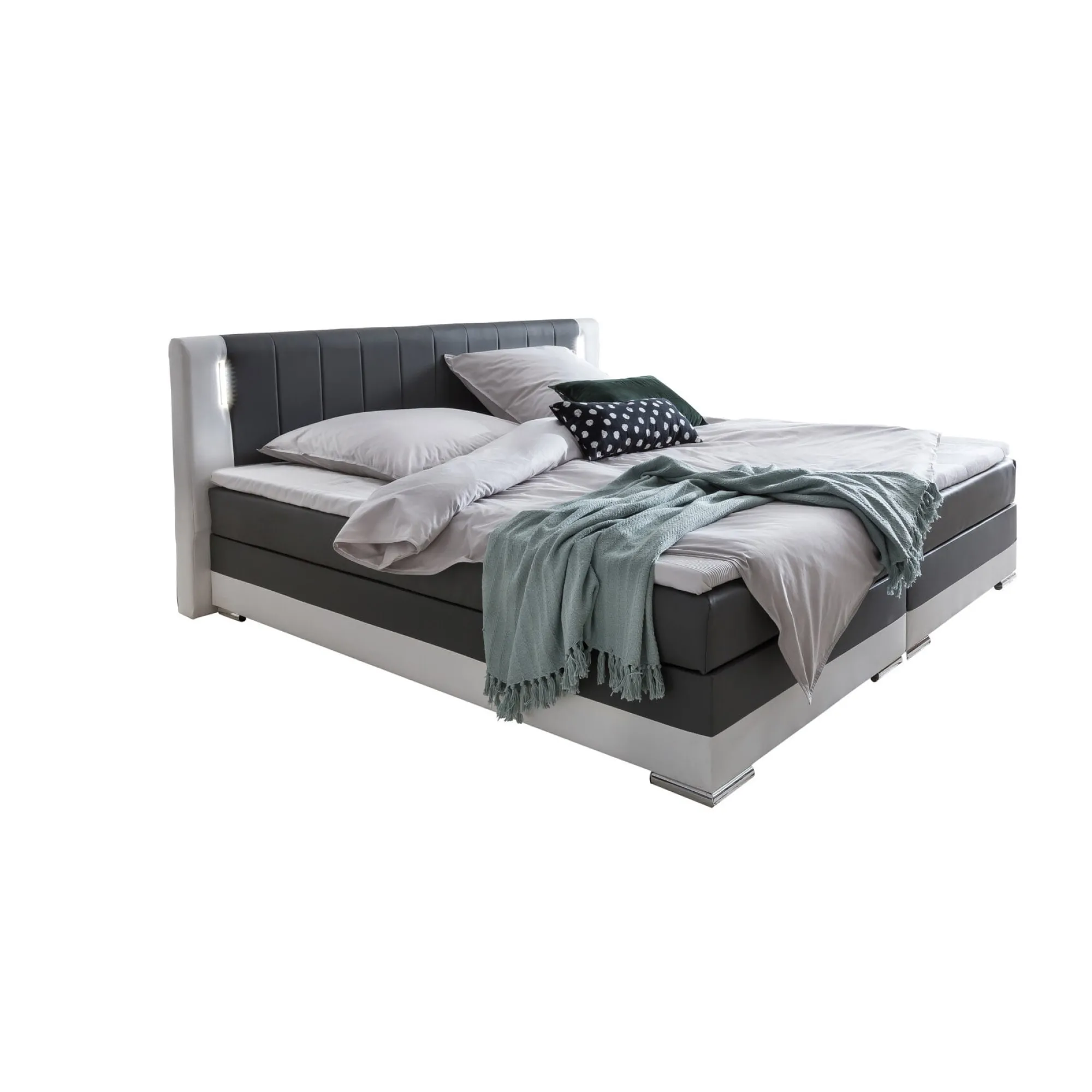 Bedden^Huisenthuis Boxspring Isolde Grijs 180x200cm