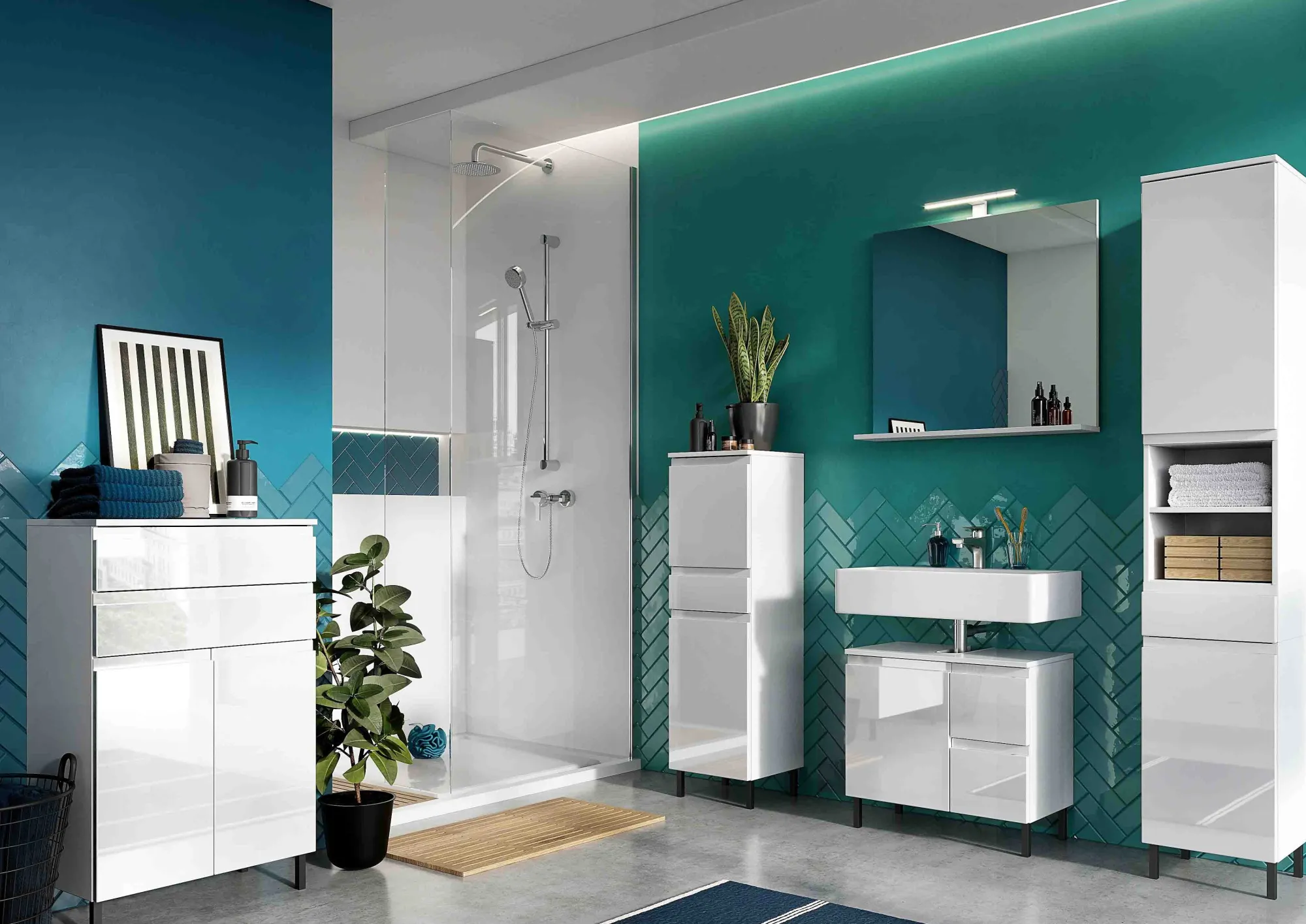 Bundelvoordeel Badkamers^Huisenthuis Bundelvoordeel Abrantes Wit