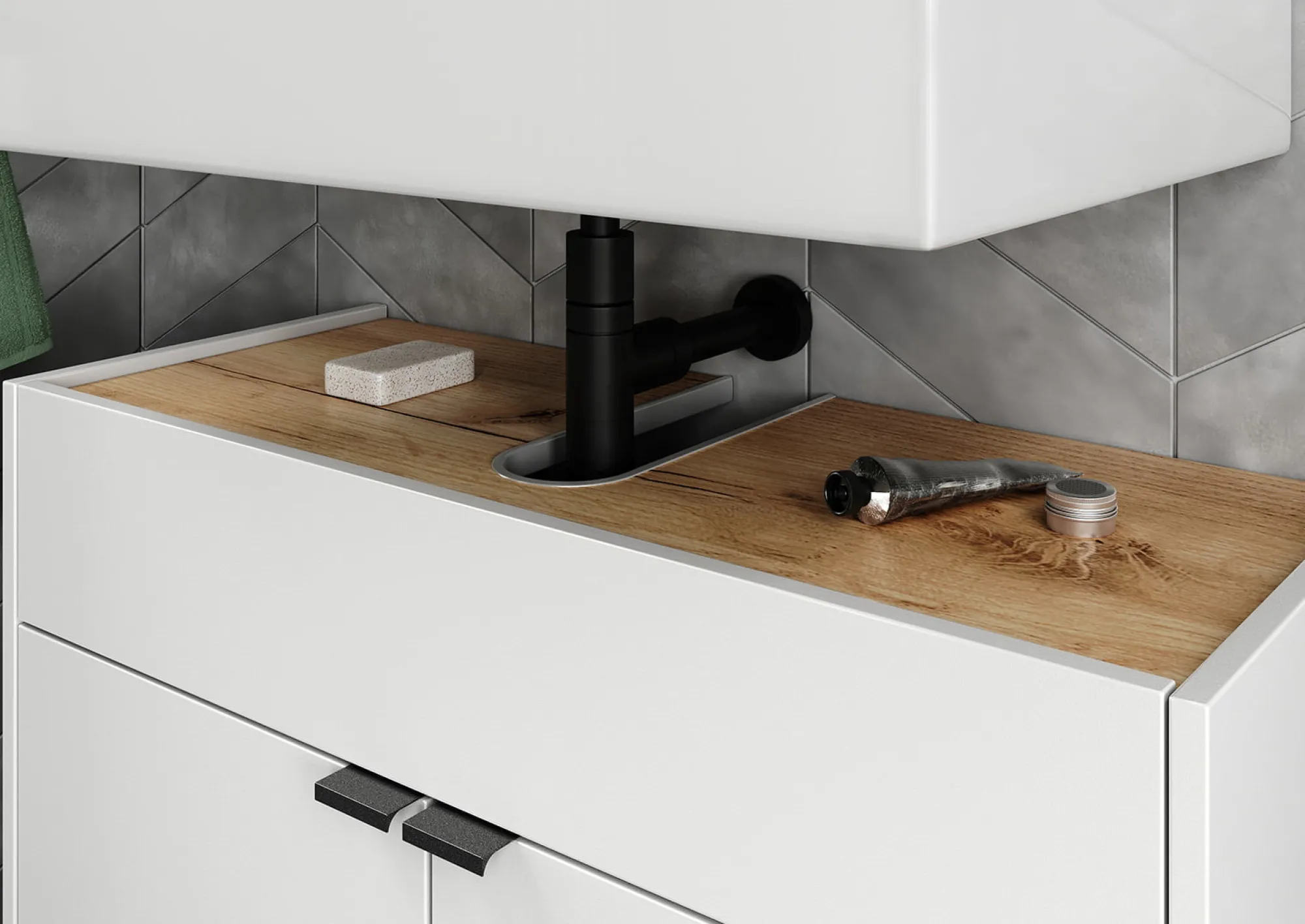 Bundelvoordeel Badkamers^Huisenthuis Bundelvoordeel Sicilia Wit Eiken