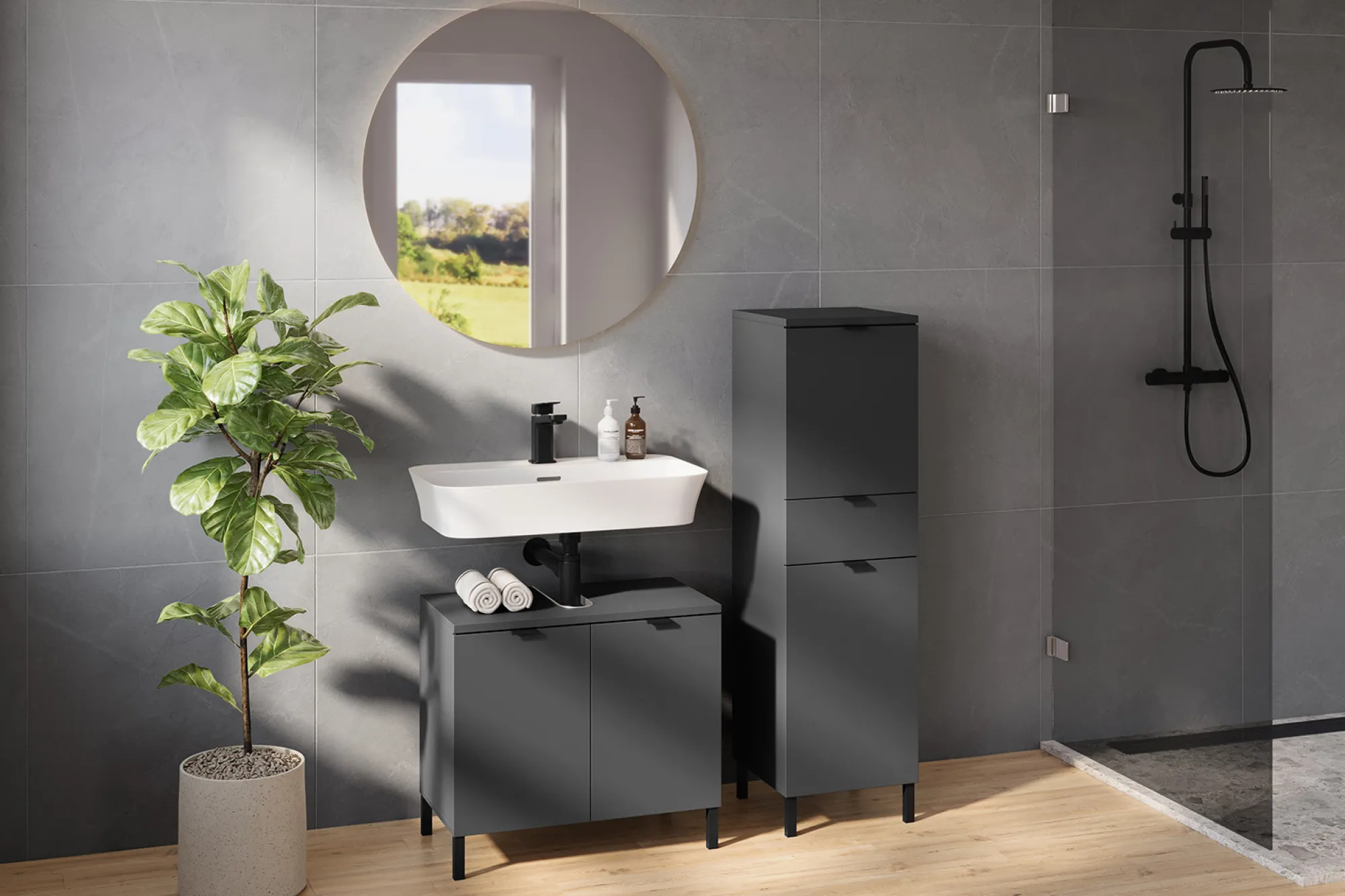 Bundelvoordeel Badkamers^Huisenthuis Bundelvoordeel Zadar Grafiet