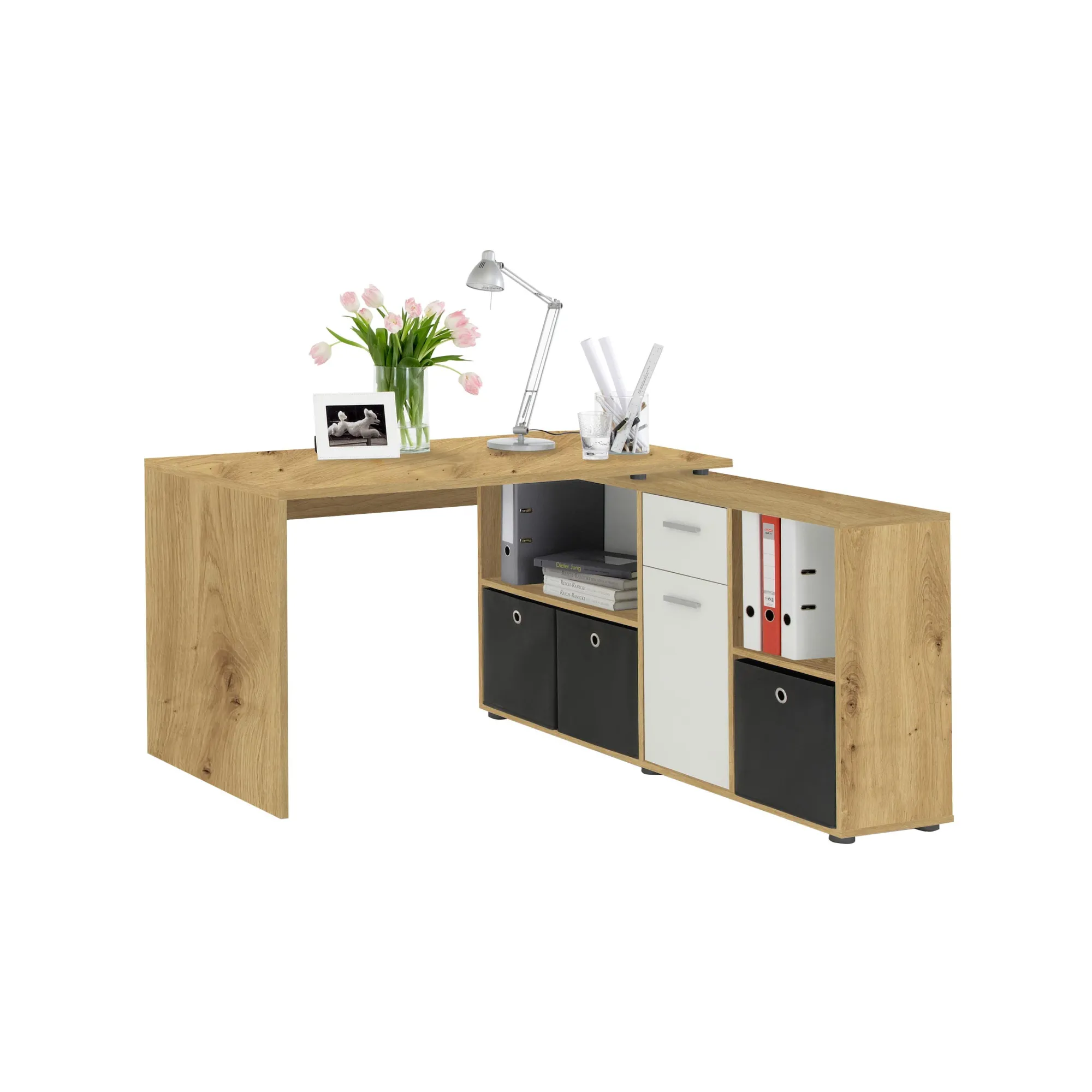 Bureaus^Huisenthuis Bureau Apollo Artisan Eiken
