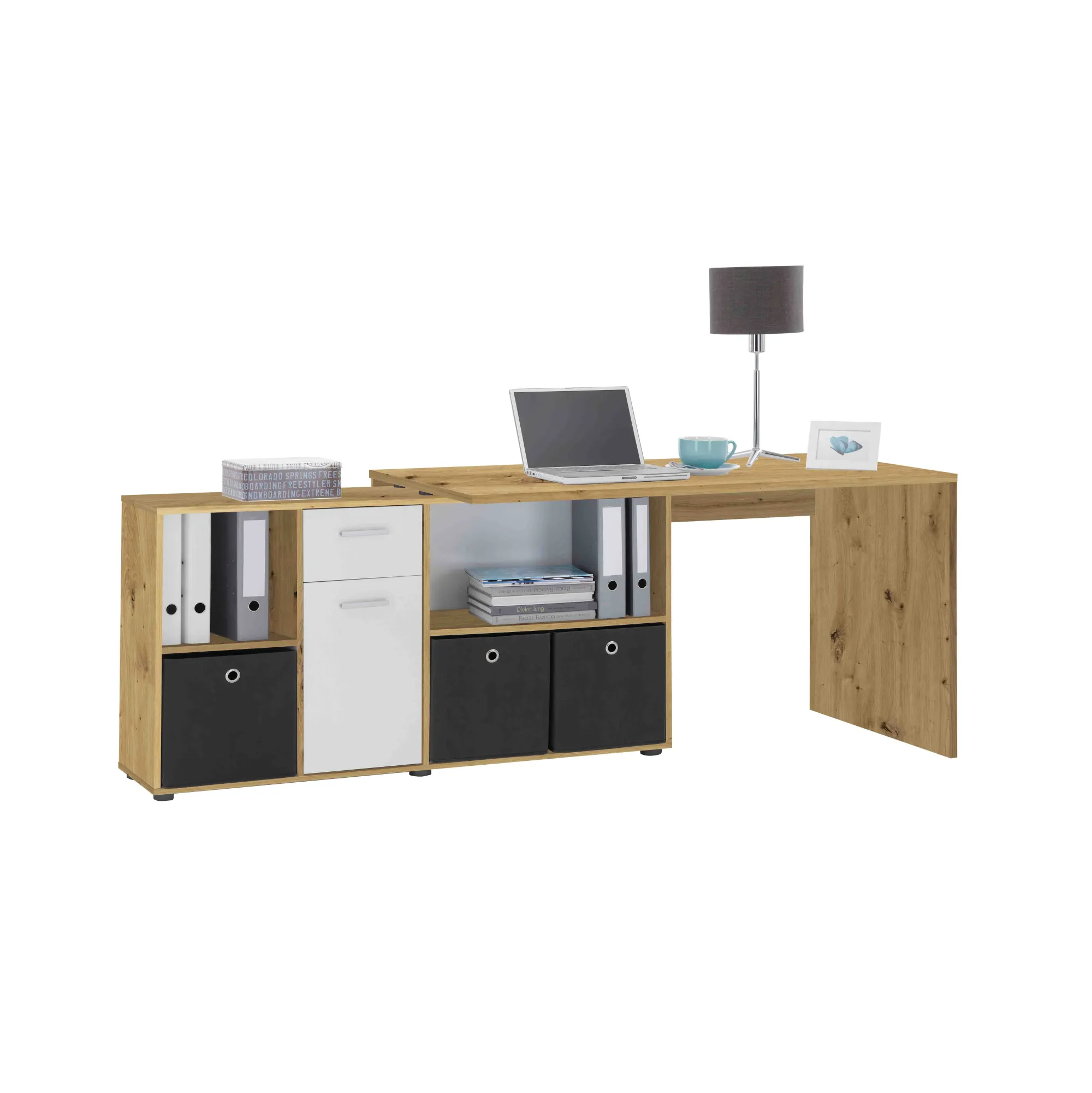 Bureaus^Huisenthuis Bureau Apollo Artisan Eiken