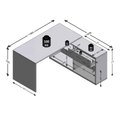 Bureaus^Huisenthuis Bureau Colorado Beton